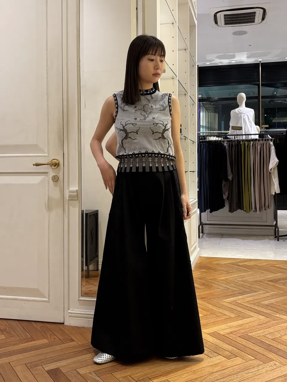 Mame Kurogouchi(マメ クロゴウチ)】 Layered Jacquard Sleeveless
