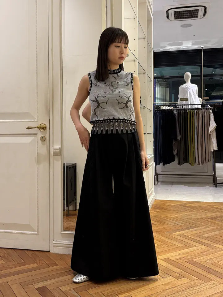 Mame Kurogouchi(マメ クロゴウチ)】 Layered Jacquard Sleeveless