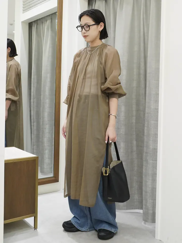 HYKE(ハイク)】 COTTON VOILE SHIRRED DRESS｜PARIGOT ONLINE（パリゴ