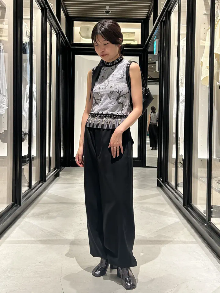 Mame Kurogouchi(マメ クロゴウチ)】 Layered Jacquard Sleeveless