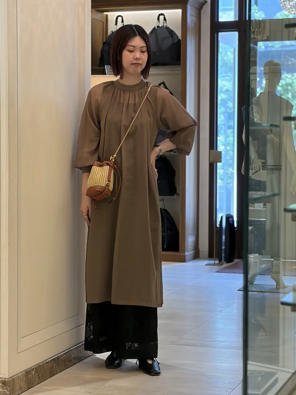 HYKE(ハイク)】 COTTON VOILE SHIRRED DRESS｜PARIGOT ONLINE（パリゴ