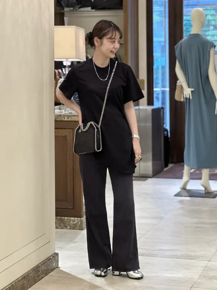 Mame Kurogouchi(マメ クロゴウチ)】 Cotton Jersey Asymmetric T