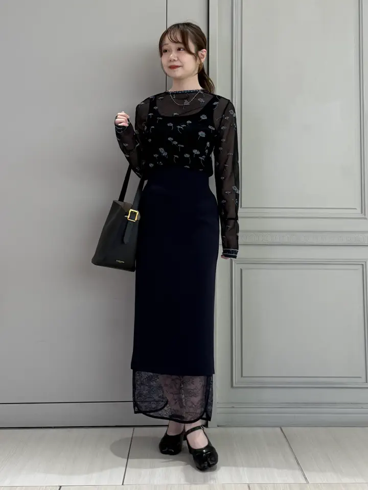 Mame Kurogouchi(マメ クロゴウチ)】 Raschel Lace Layered Skirt