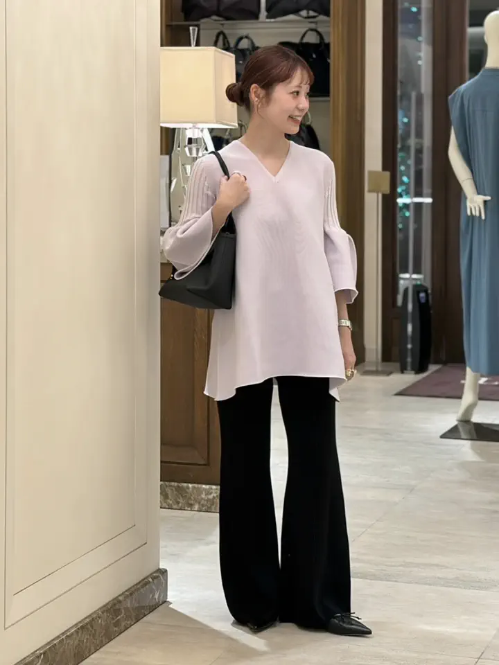 CFCL(シーエフシーエル)】 POTTERY SHORT BELL SLEEVE FLARE TOP