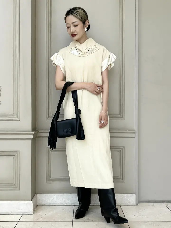 TOGA PULLA(トーガプルラ)】 RAYON SILK TWILL DRESS｜PARIGOT ONLINE