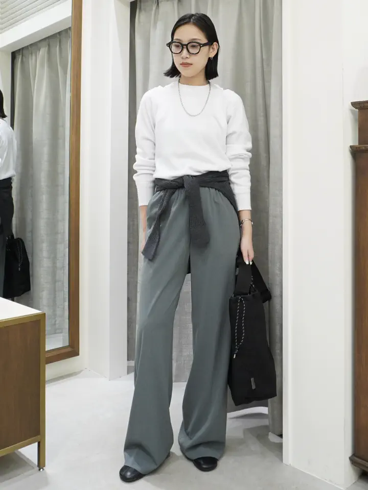 トップス HYKE WIDE RIBBED SWEATER BUSTIER TOP HYKE WIDE RIBBED