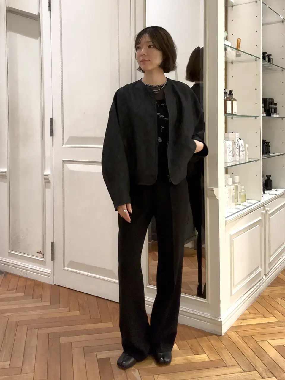 Mame Kurogouchi(マメ クロゴウチ)】 Arabesque Jacquard Short Jacket