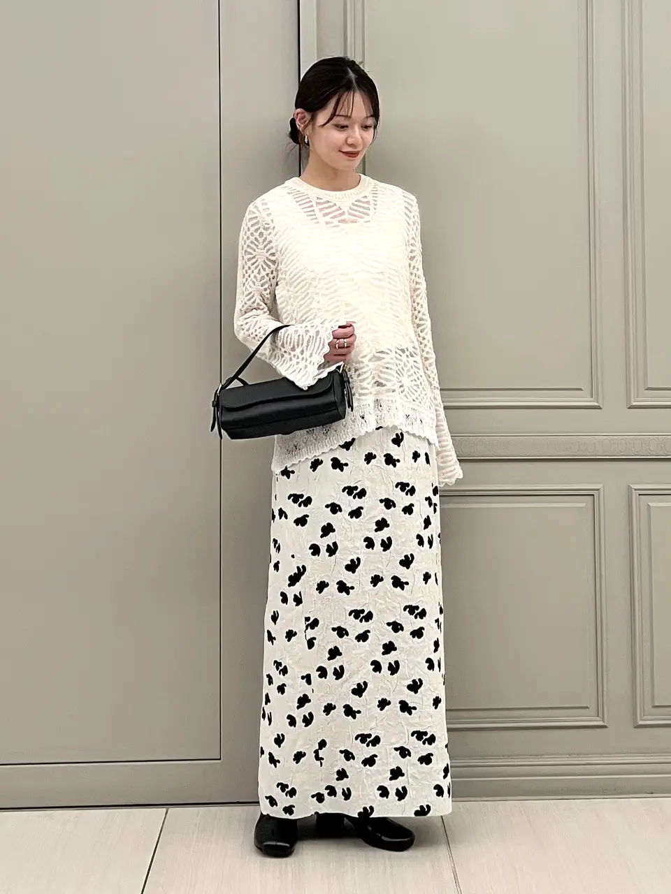 Mame Kurogouchi(マメ クロゴウチ)】 Double Layered Floral Jacquard