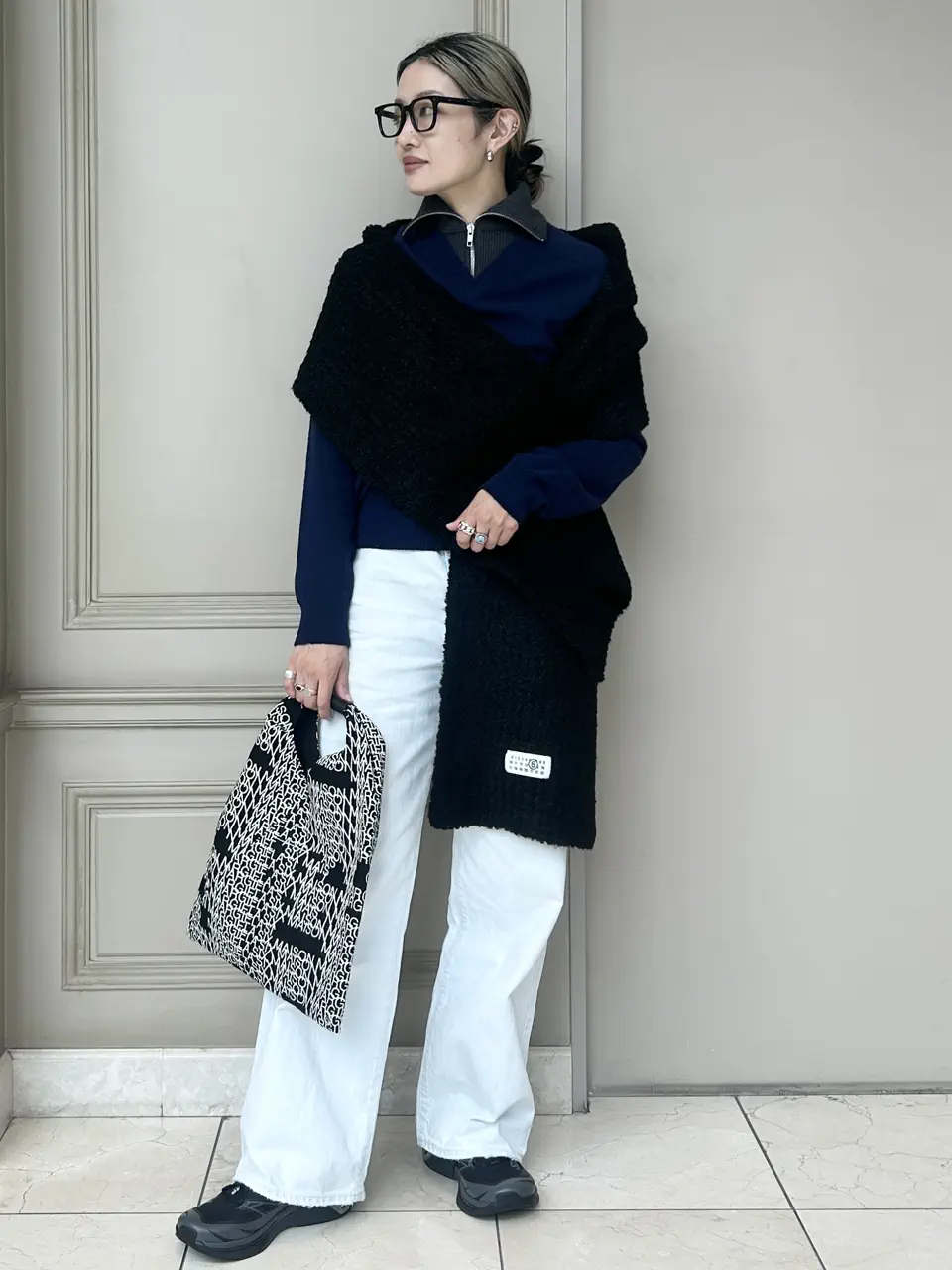MM6 Maison Margiela(エムエムシックス メゾン マルジェラ)】 ZIP KNIT