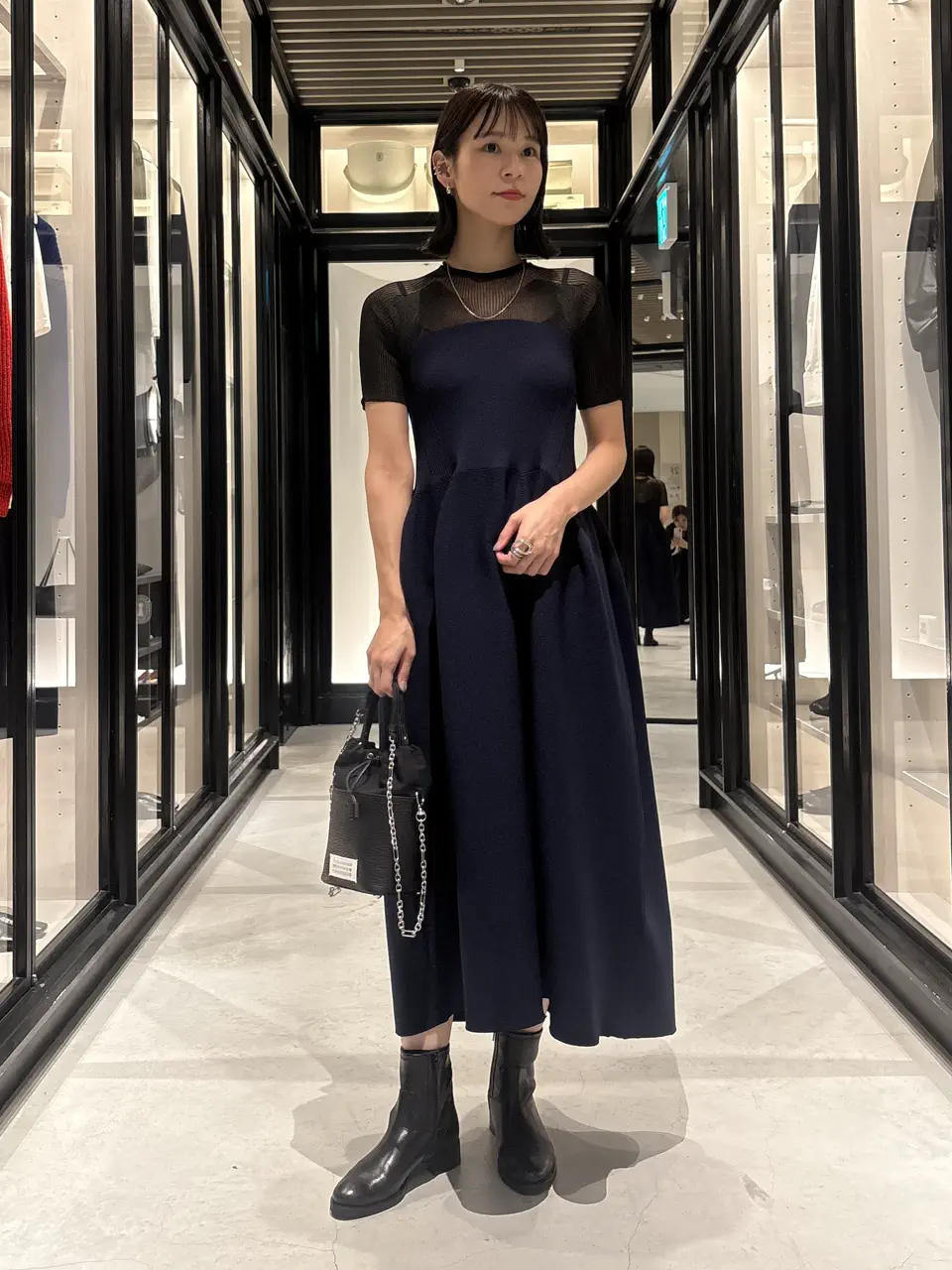 CFCL(シーエフシーエル)】 POTTERY LUCENT DECOLLETAGE SHORT SLEEVE