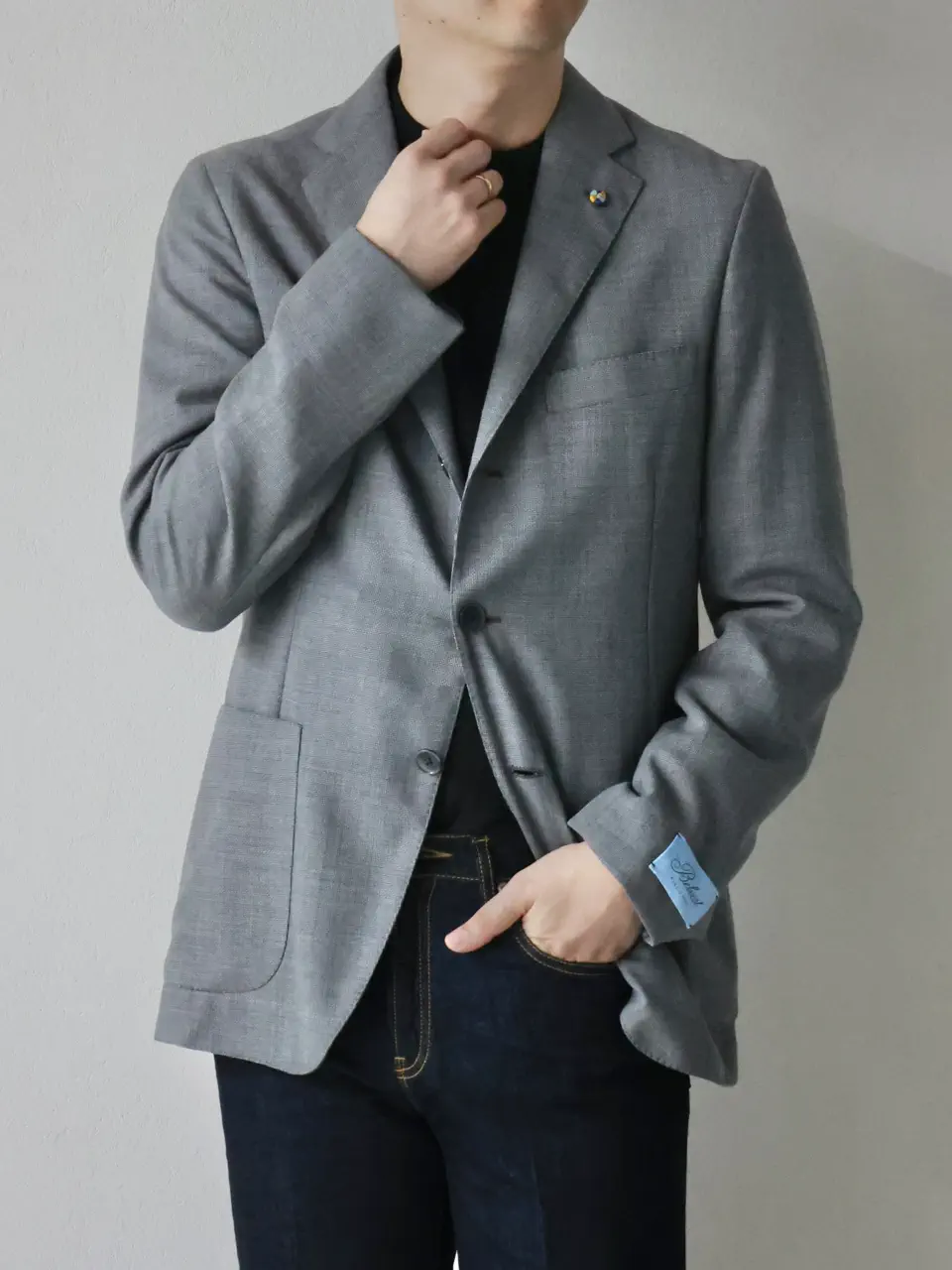 JAPAN DENIM EASY STRAIGHT PANTS 着用スナップ2