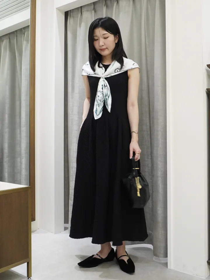 Mame Kurogouchi(マメ クロゴウチ)】 Shirring Jersey Jacquard