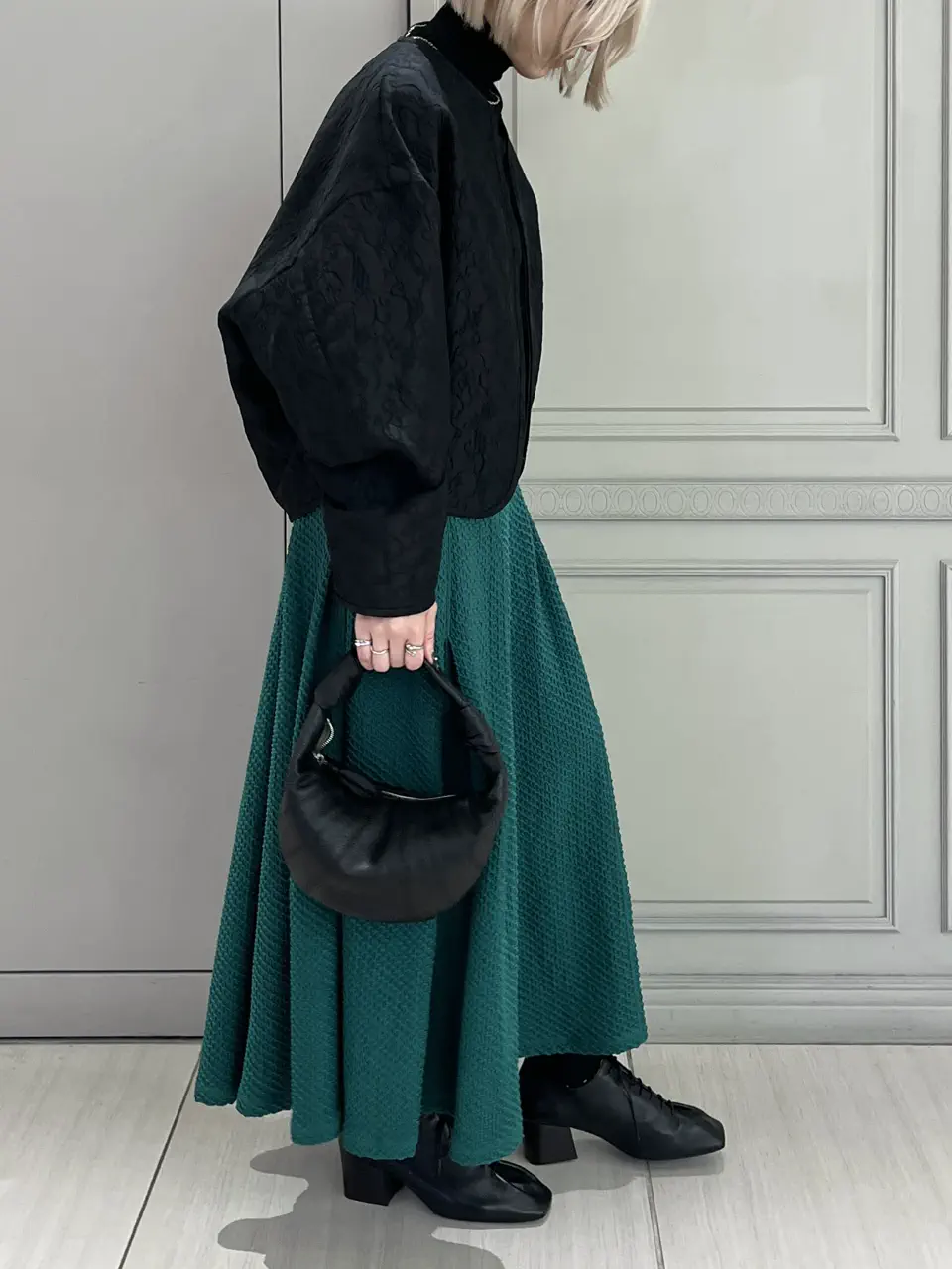 Mame Kurogouchi Arabesque Jacquard Short Jacket 寄り