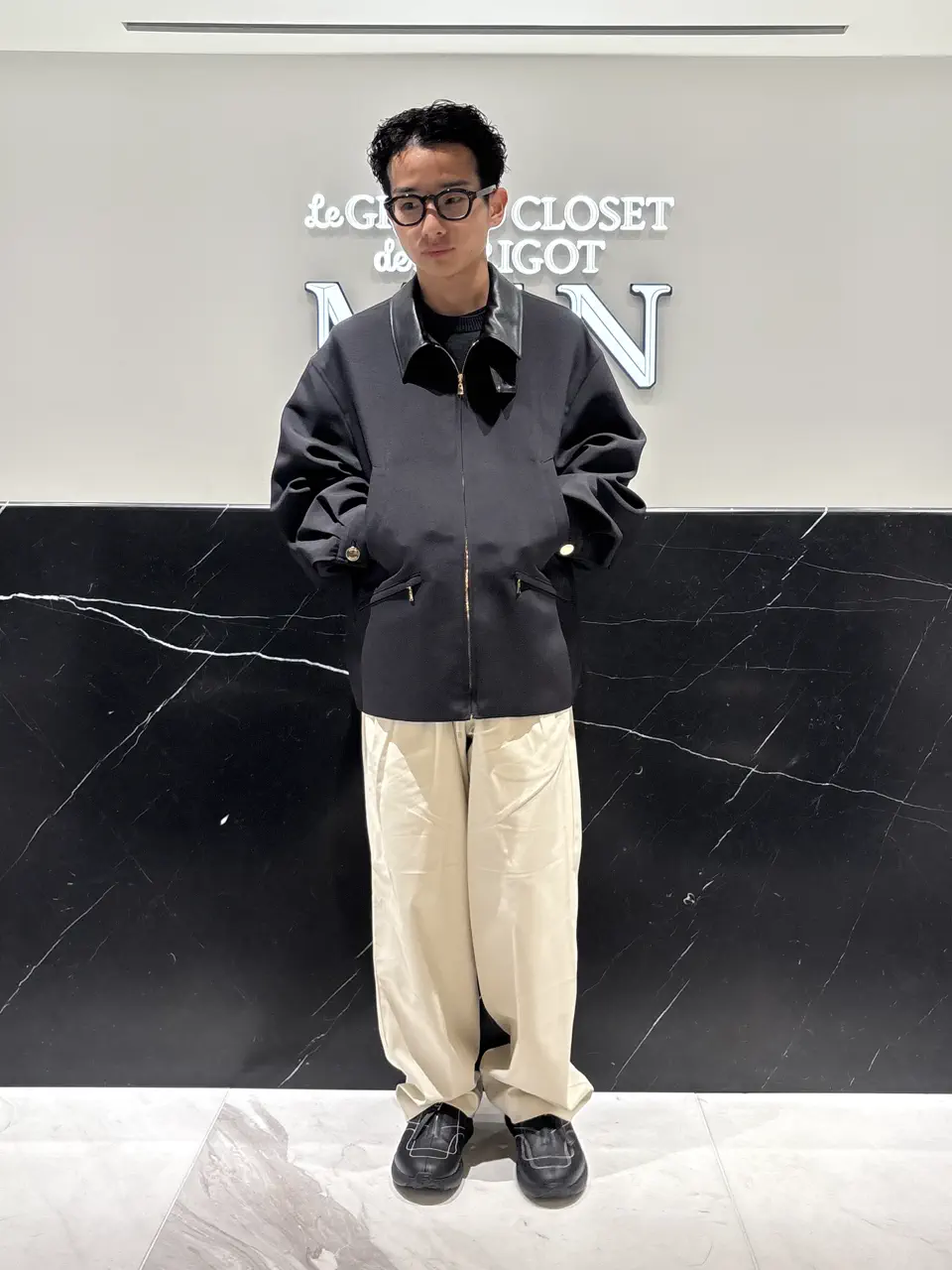 MARKAWARE コットンサバイバルクロスを着用したトク 身長161cm サイズ1 IVORY
