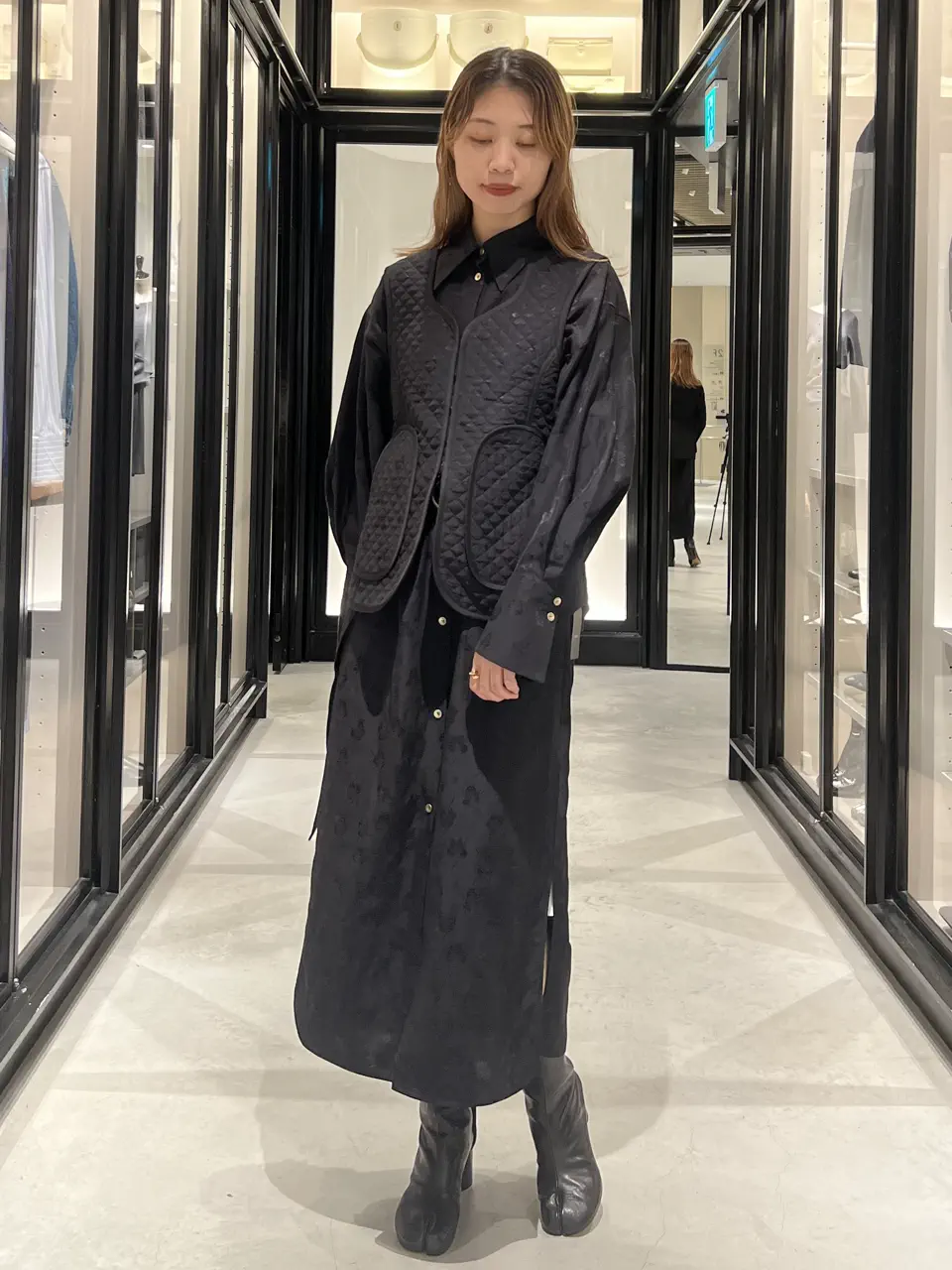 Mame Kurogouchi(マメ クロゴウチ)】 Floral Jacquard Quilting Vest