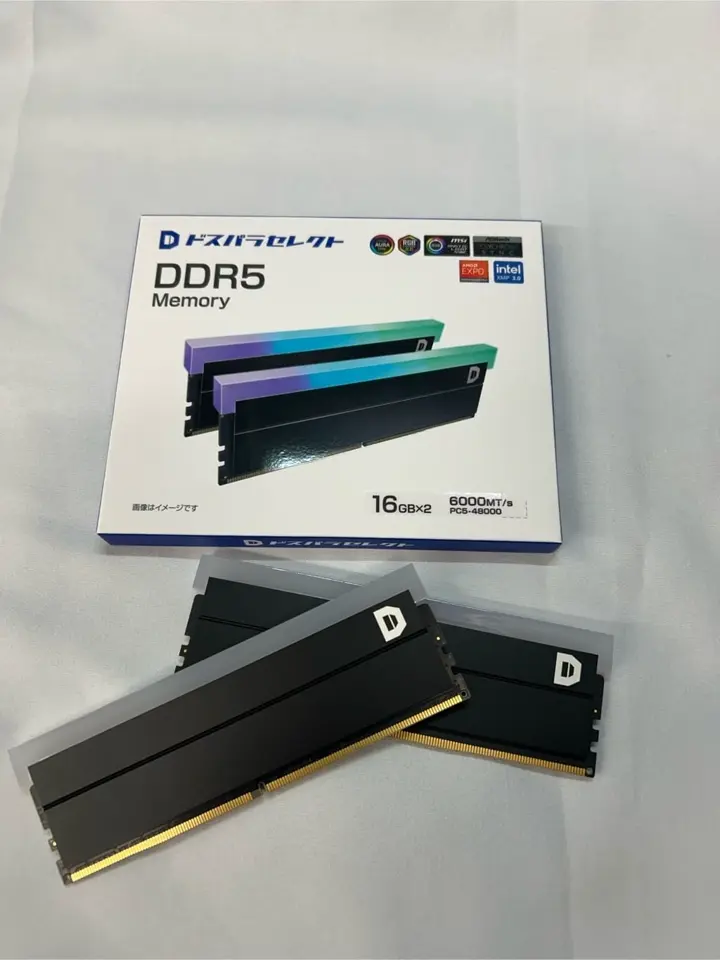 ドスパラセレクト D5D6000-16G2A1-RGB-WH (DDR5 PC5-48000 16GB 2枚組