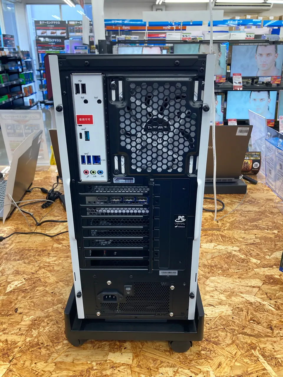 上海問屋 デスクトップPC用キャスター付きワゴン DN-916127 [PC