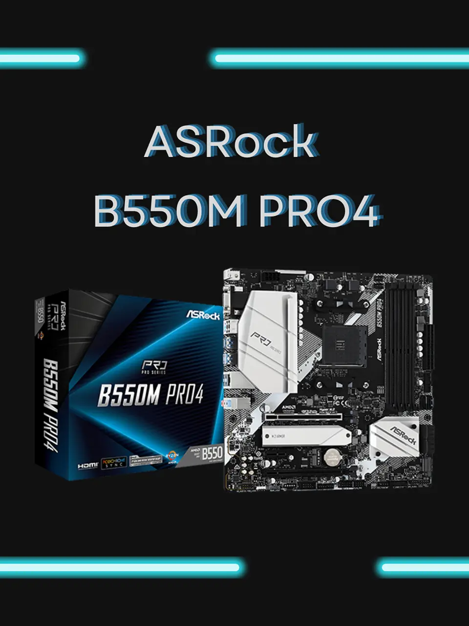 ASRock B550M Pro4 (B550 AM4 MicroATX) ｜ パソコン通販の