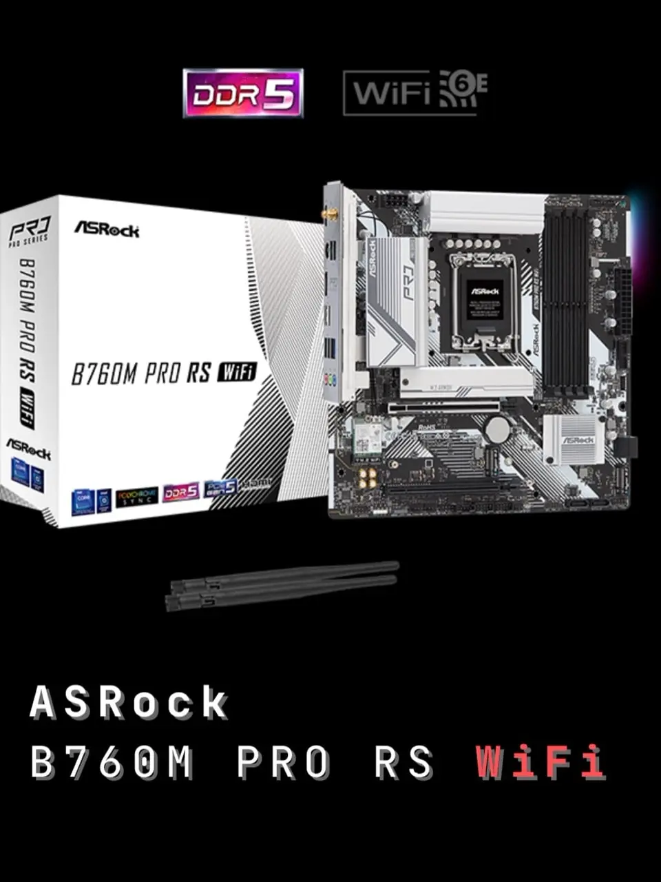 ASRock B760 PRO RS/D4 WiFi マザーボード　ドスパラ限定 ASRock B760 Pro RS/D4 WiFi White (B760 1700 ATX) ドスパラ