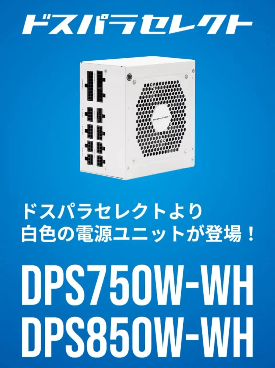 ドスパラセレクト DPS850W-BK-GOLD-ATX3.0 (850W ブラック