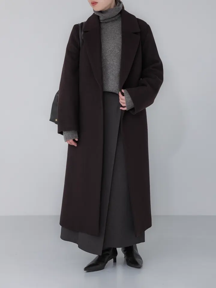 crewre online store / アジャスタブルウールロングコート