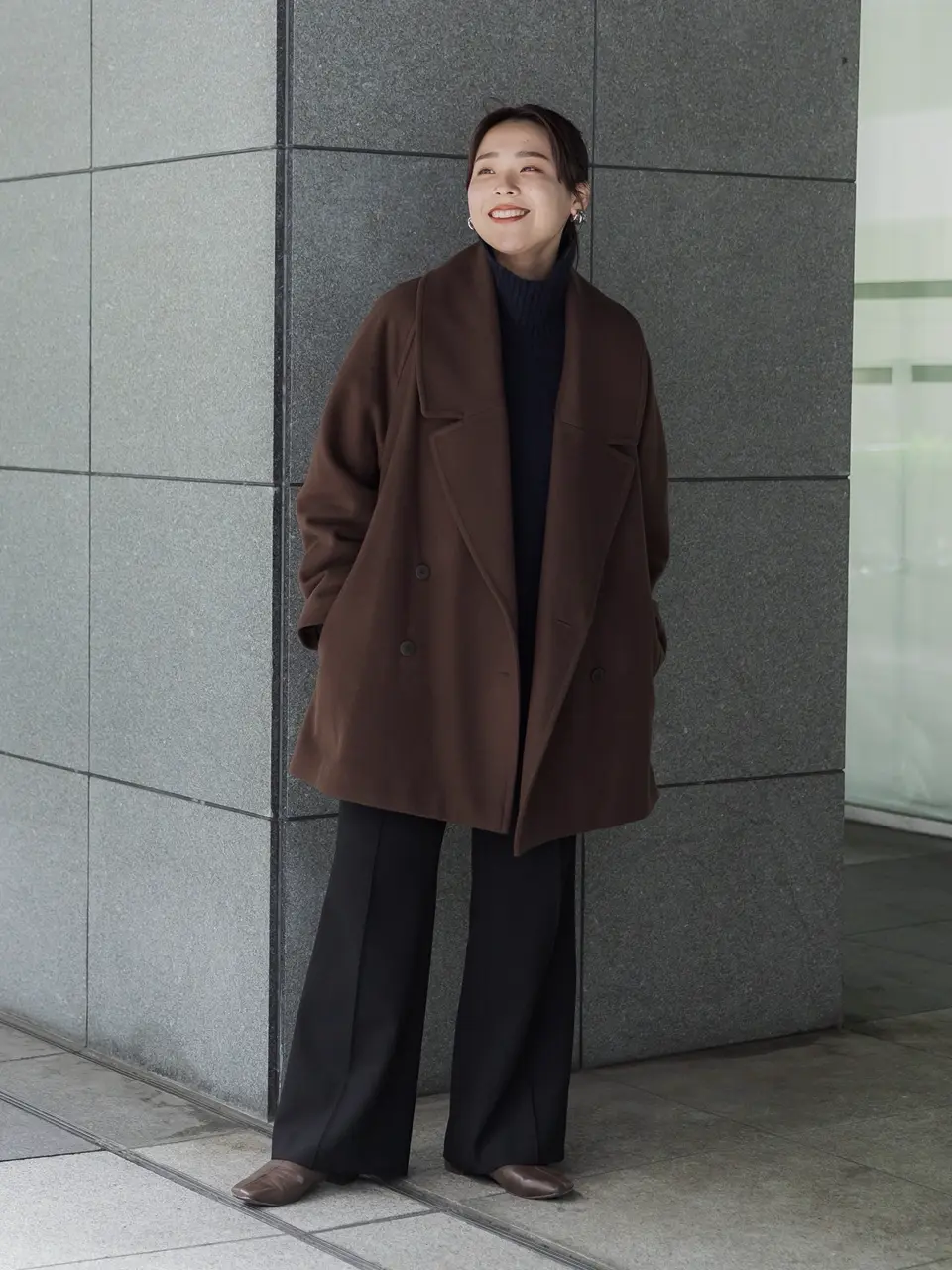 crewre online store / ビッグカラーミディコート