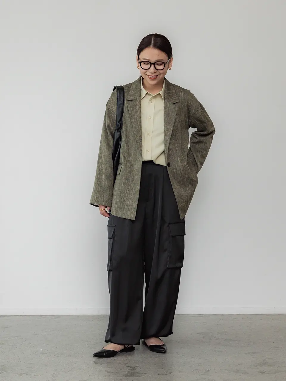 crewre online store / マットサテンカーゴパンツ