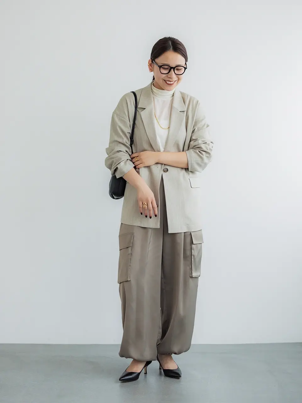 crewre online store / マットサテンカーゴパンツ