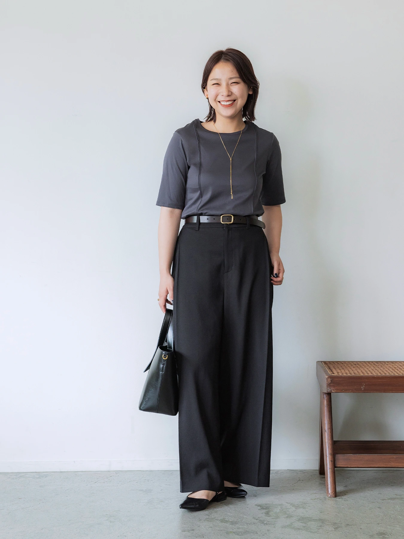 crewre online store / サイドタックスラブワイドパンツ