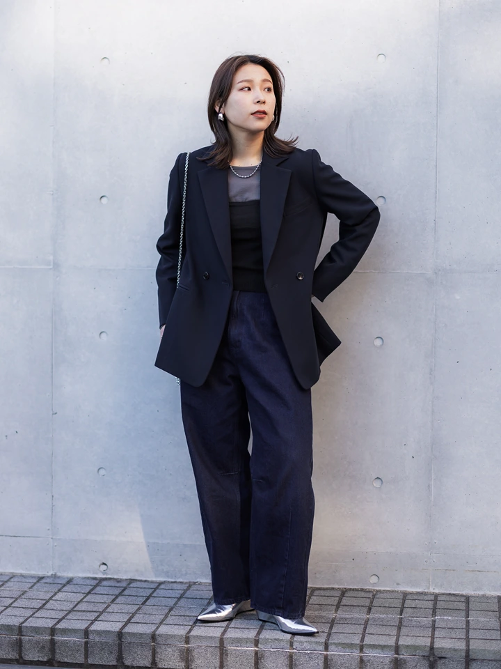 crewre クルーレ ニットセットアップ ネイビー サイズ3 crewre online store / マルチウェイジップニットビスチェ
