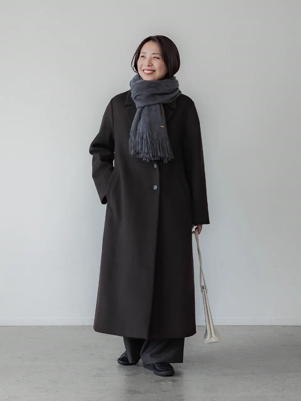 crewre online store / アジャスタブルウールロングコート