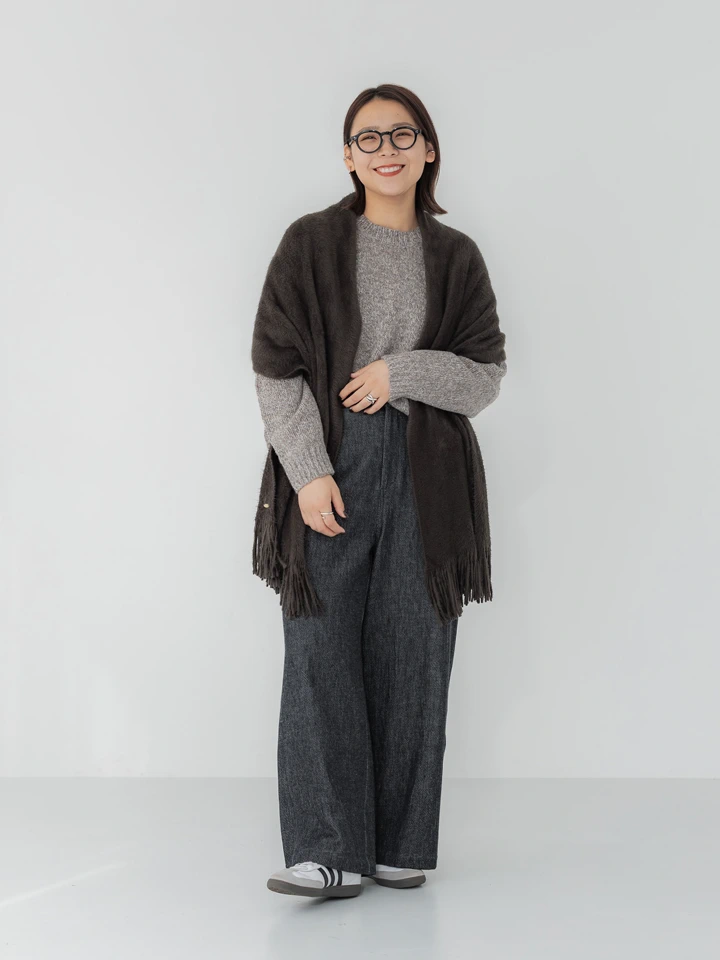 crewre online store / ミックスヤーンクルーネックニット