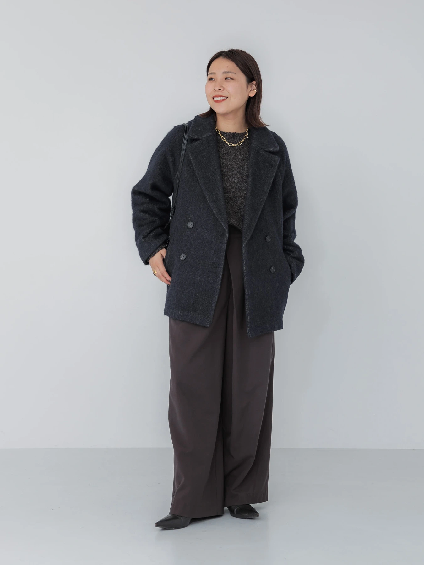 マイルドシャギーウールPコート　クルーレ　crewre　size1 crewre online store / マイルドシャギーウールPコート