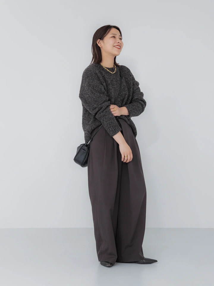crewre online store / ミックスヤーンクルーネックニット