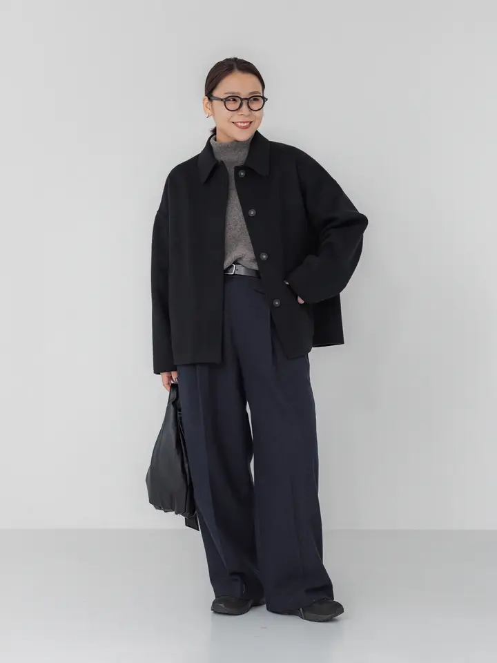 crewre online store / 2wayウールリバーショートコート