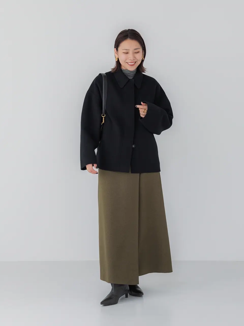 crewre online store / 2wayウールリバーショートコート