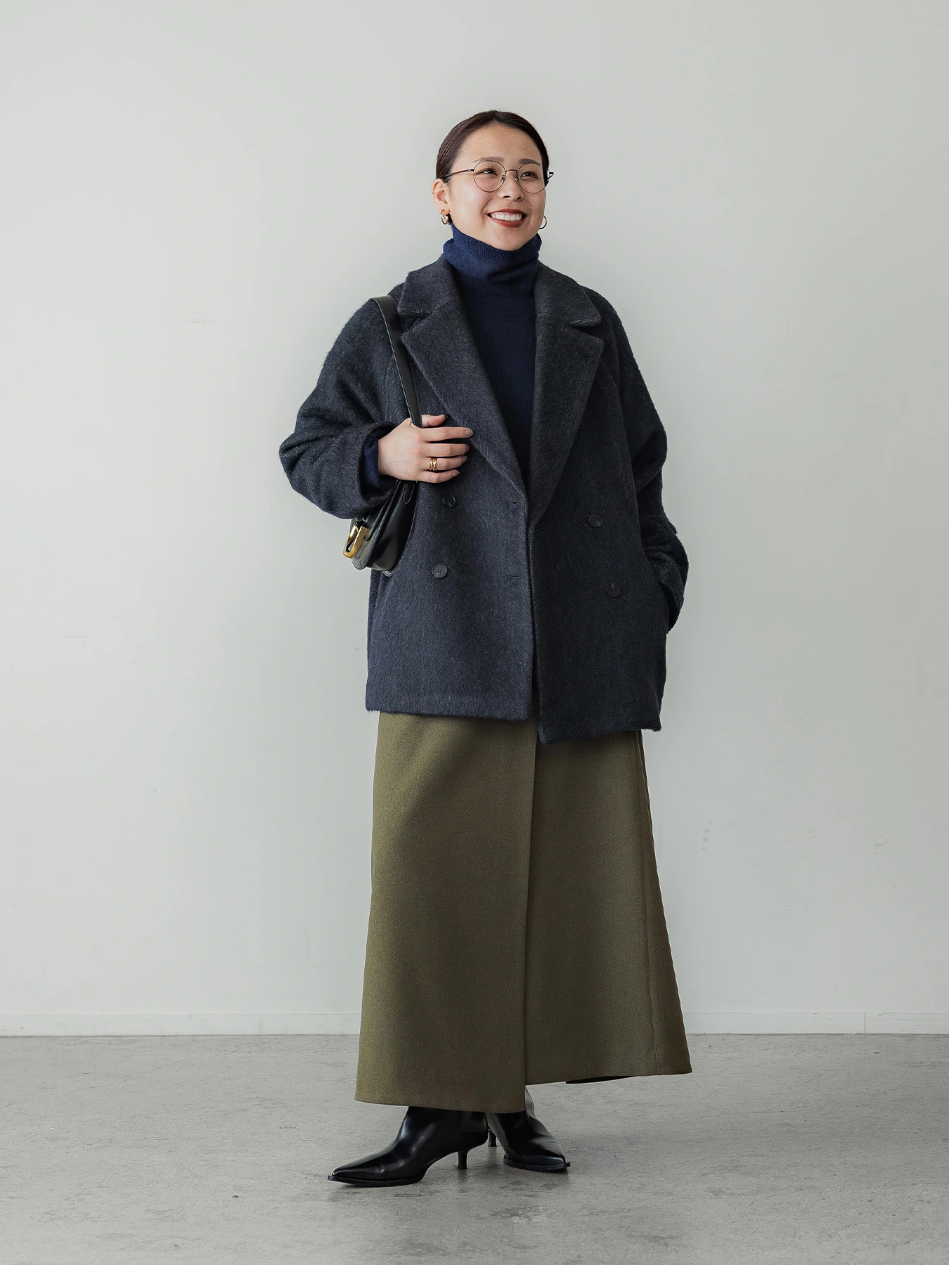 【期間限定】crewre マイルドシャギーウールPコート ペールカーキ crewre online store / マイルドシャギーウールPコート