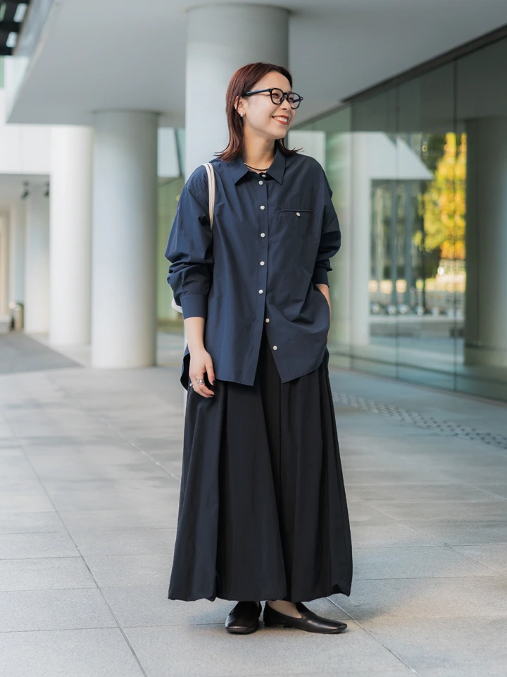 crewre クルーレ　ナイロンドレープマキシスカート　サイズ3 crewre online store / ナイロンドレープマキシスカート