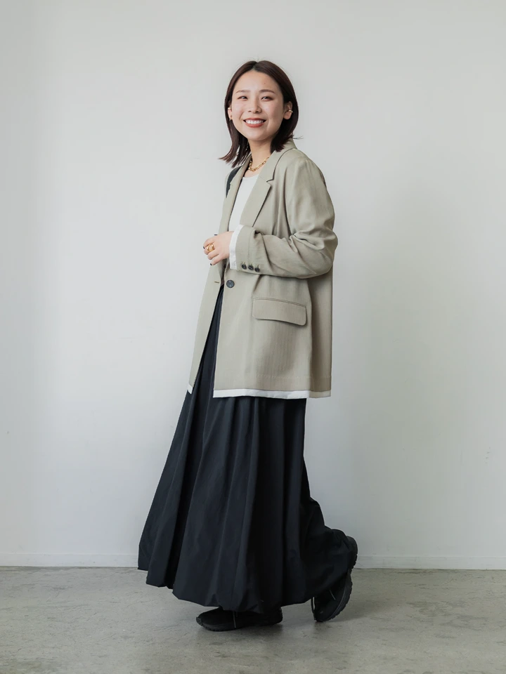 crewre online store / ナイロンドレープマキシスカート