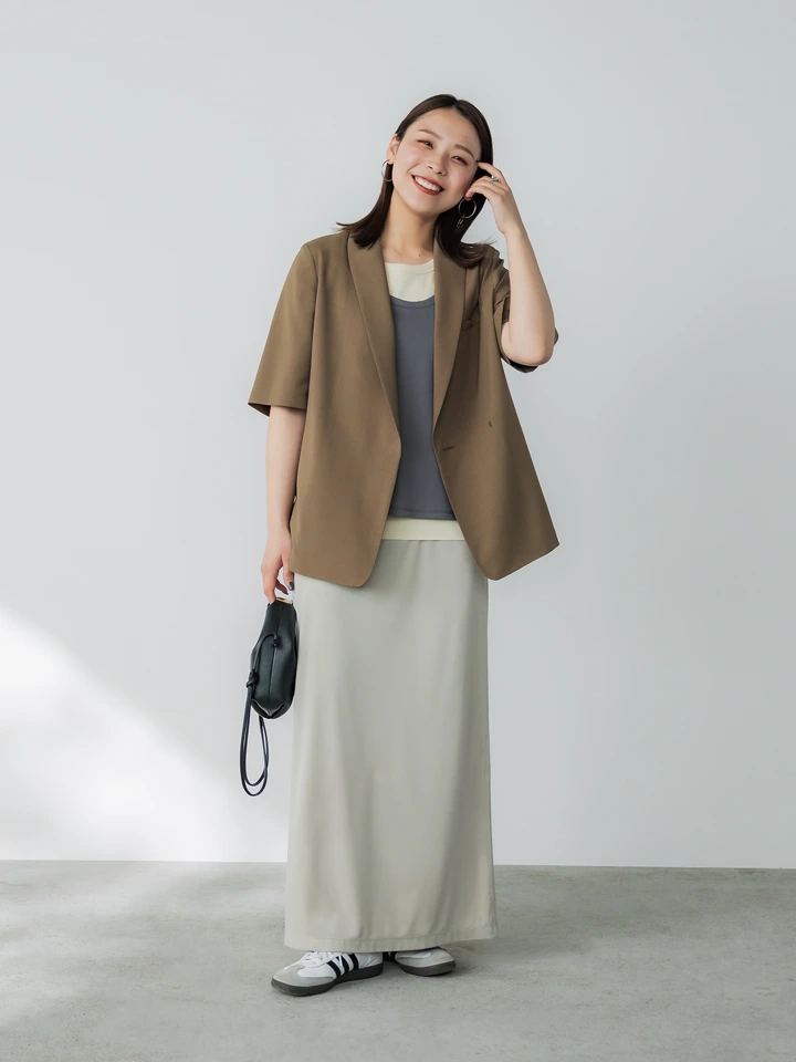 crewre ショールハーフスリーブジャケット キャメル size2 crewre online store / ショールハーフスリーブジャケット