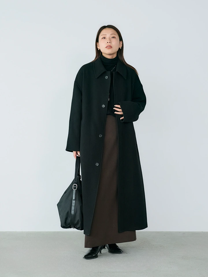 crewre online store / ウールリヨセルハイネックニット