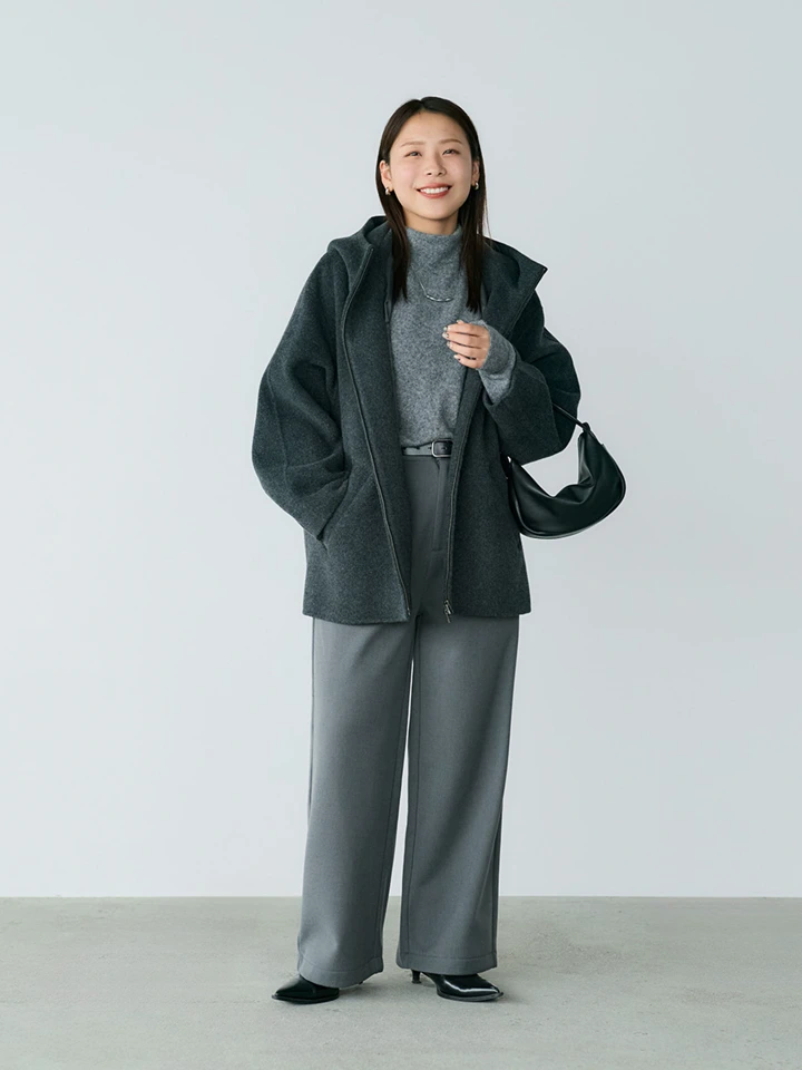 crewre online store / ウールリヨセルハイネックニット