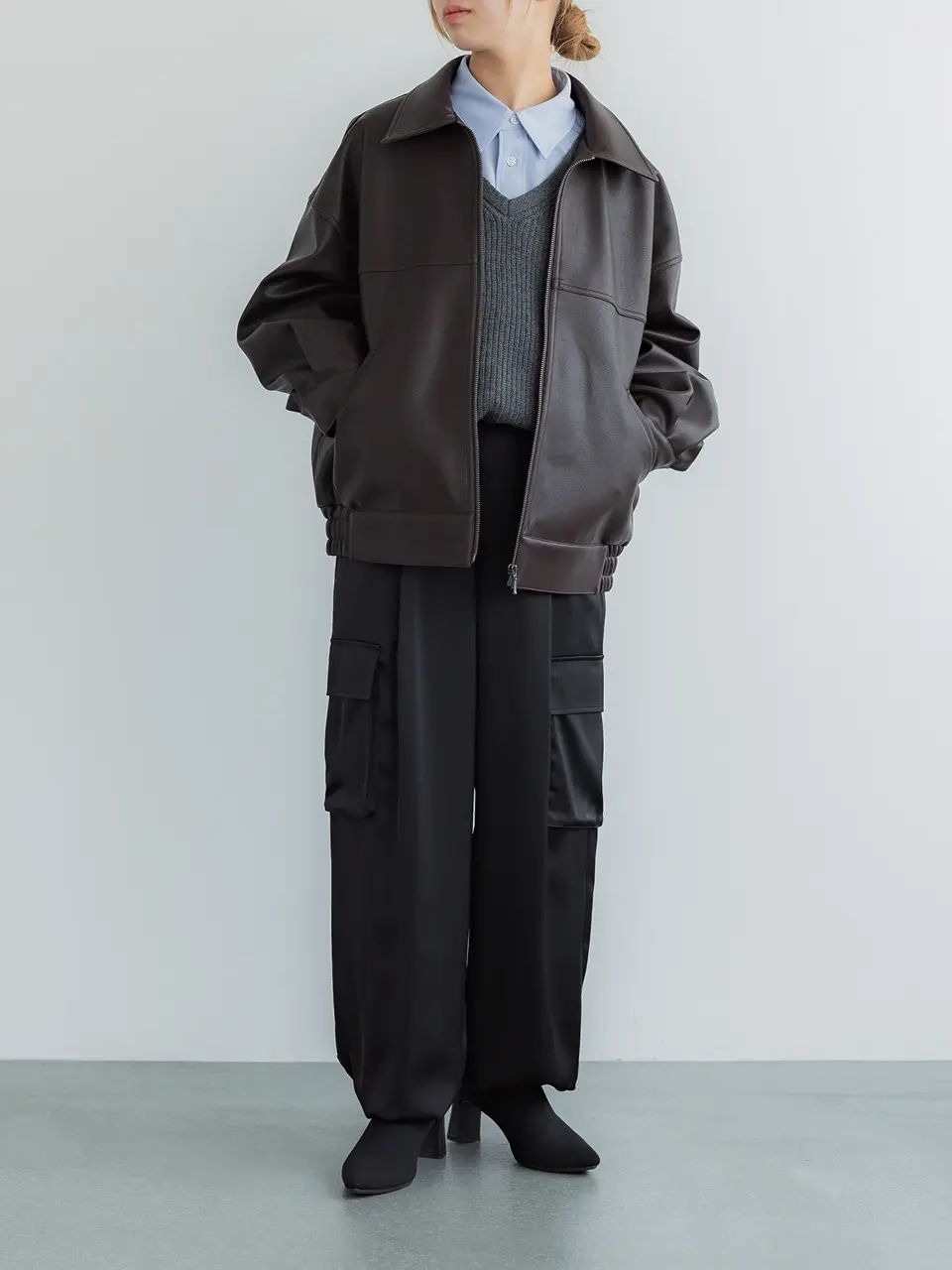 crewre online store / マットサテンカーゴパンツ