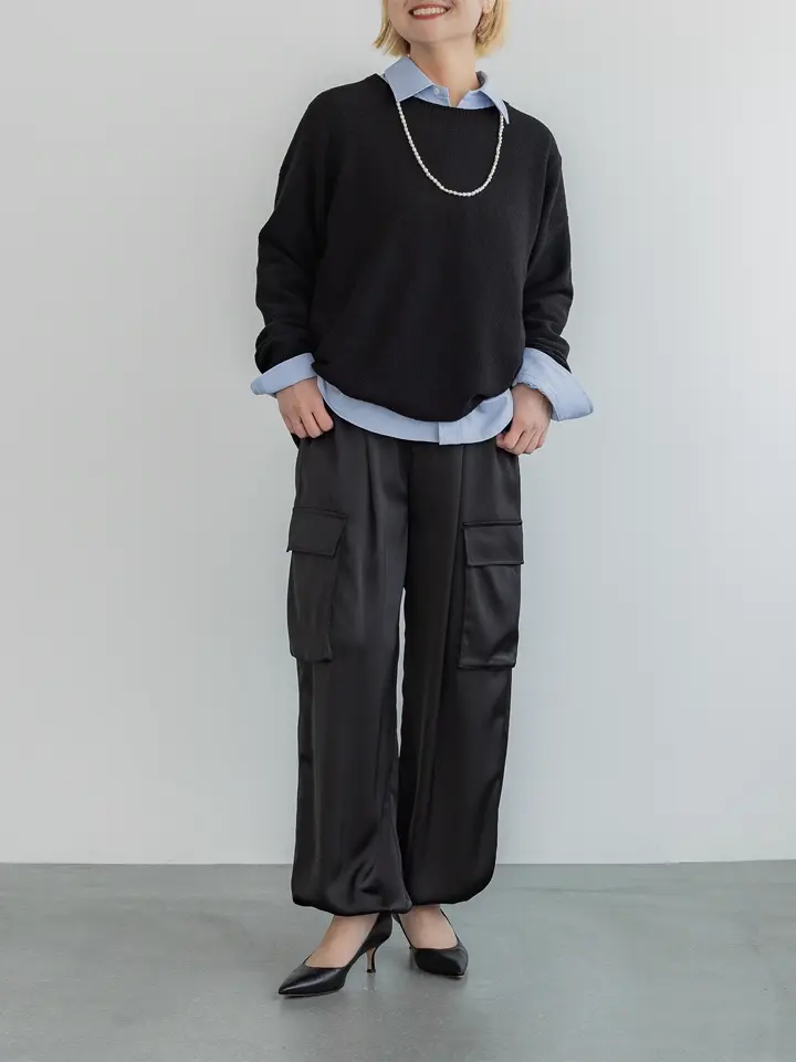 crewre online store / マットサテンカーゴパンツ