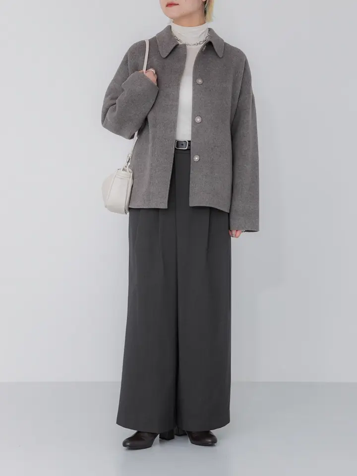 crewre online store / 2wayウールリバーショートコート