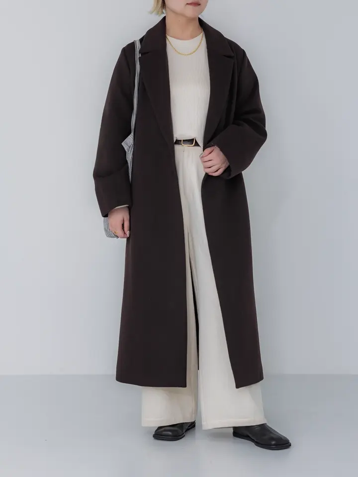 crewre online store / アジャスタブルウールロングコート