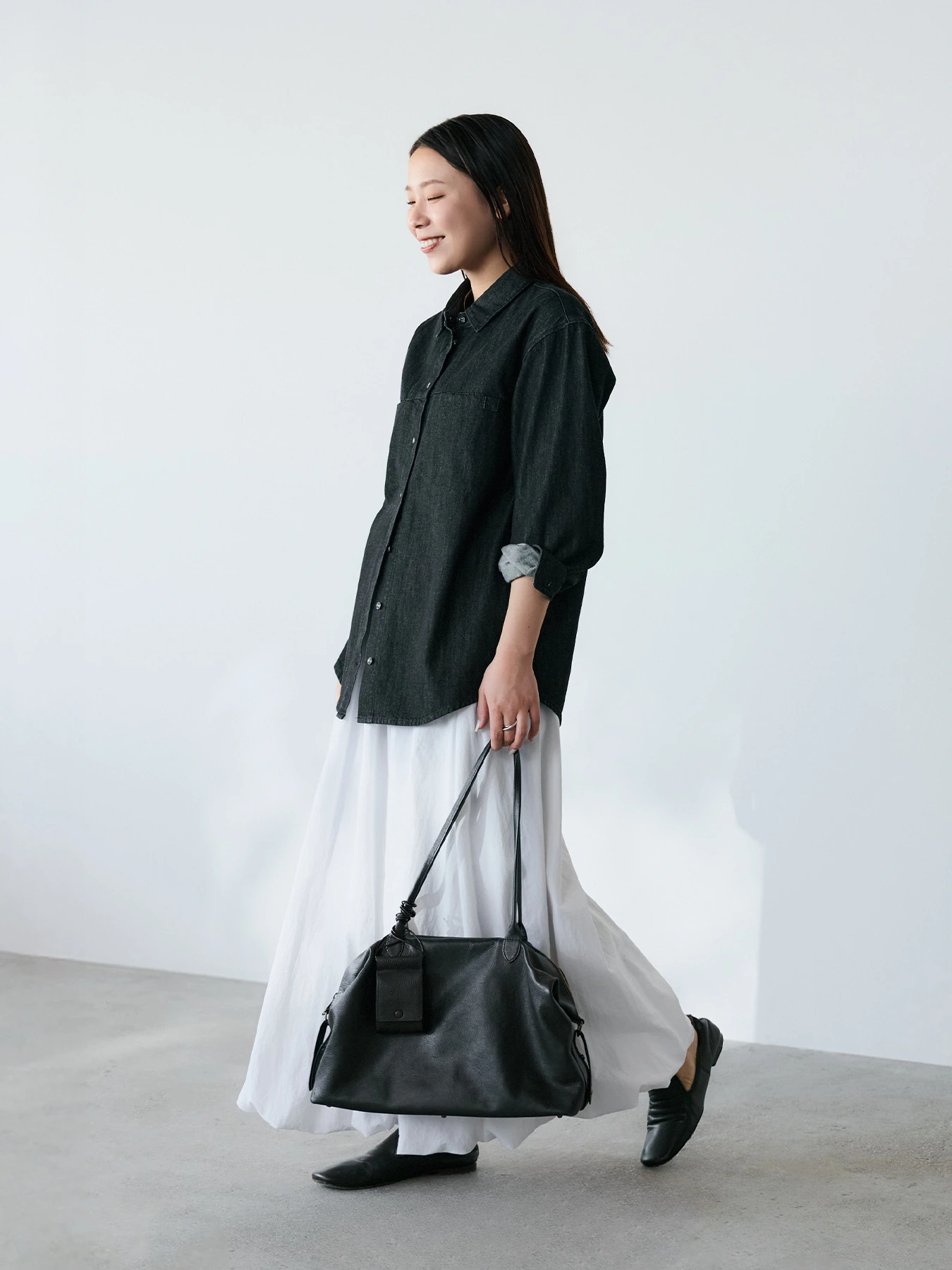 crewre online store / ナイロンドレープマキシスカート