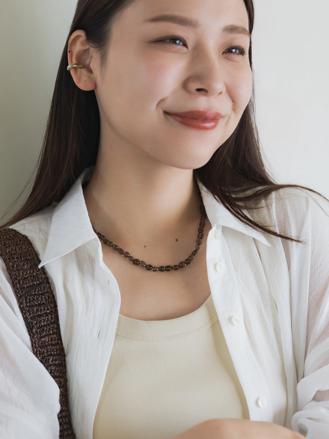 完売品 crewre バロックストーンネックレス smokey quartz バロックストーンネックレス｜crewre（クルーレ）