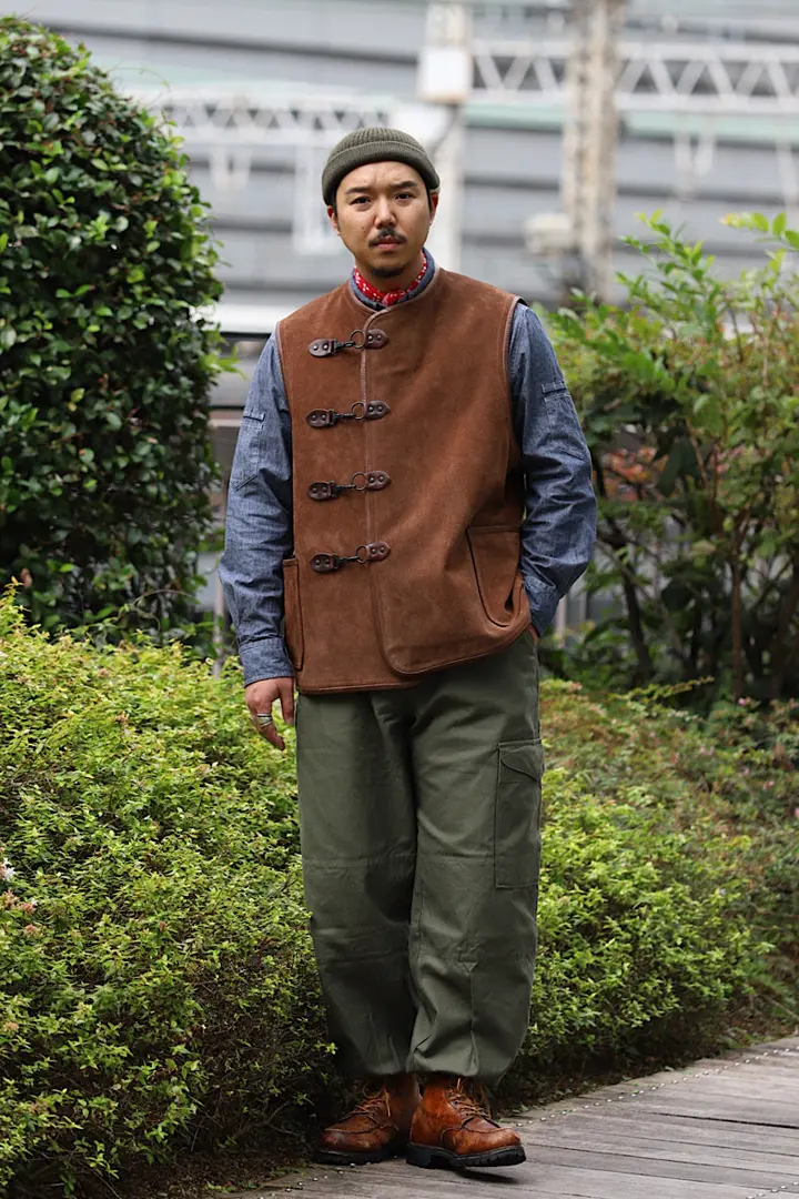 CAPTAIN VEST OIL VELOUR – OUTER LIMITS CO.,LTD