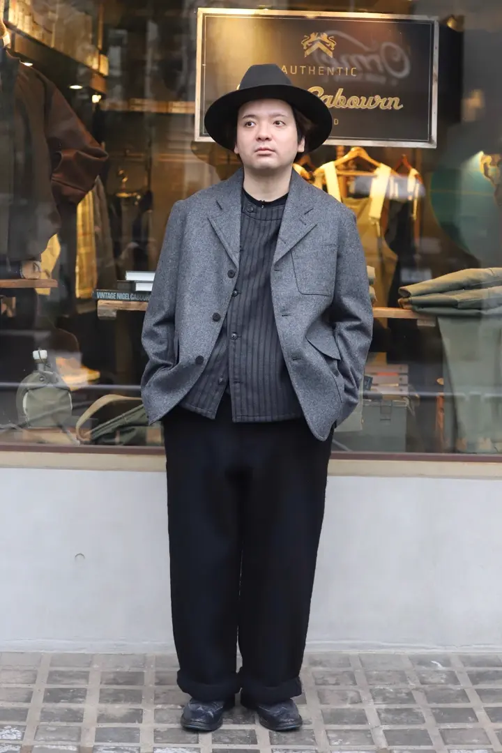 【NIGELCABOURN】OX’ed Silver 80470470900 FARMER VEST - STRIPE DOUBLE CLOTHベスト FARMER VEST ST DOUBLE CLOTH – OUTER LIMITS CO.,LTD